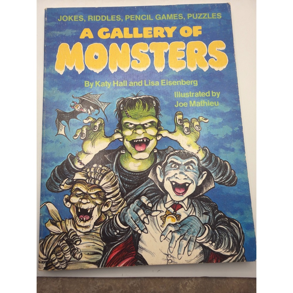 Vintage 1981 A Gallery of Monsters Book Katy Hall Lisa Eisenberg Joe Mathieu